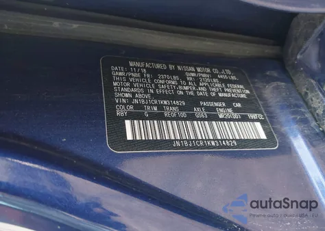 2019 Nissan Rogue Sport S/Sv/Sl из США, поврежденный, VIN JN1BJ1CR1KW314829